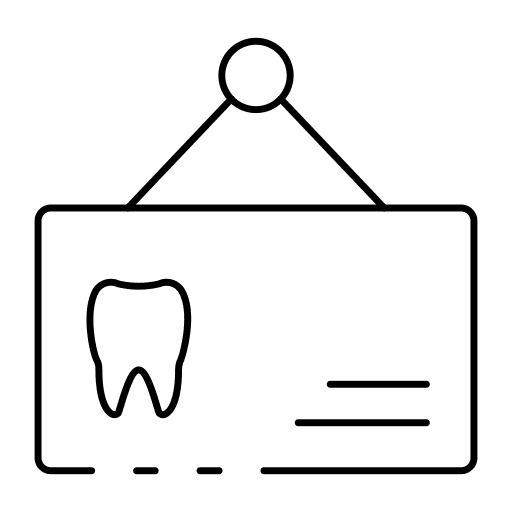 Signboard signaling signboard tooth icon
