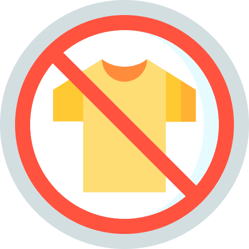 No clothes signaling sign forbidden icon