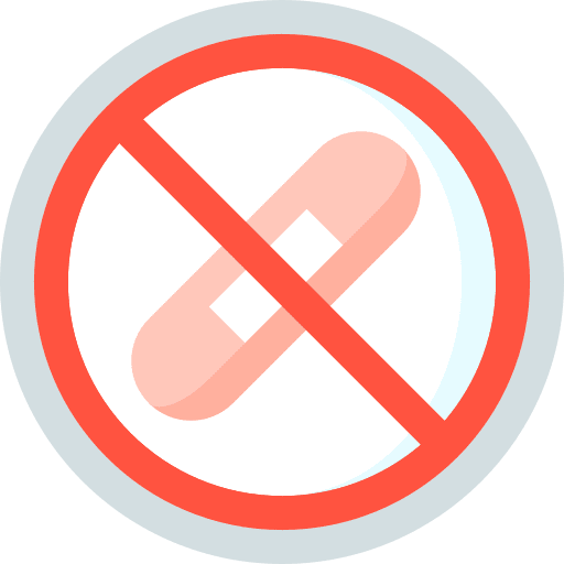 No open wounds signaling prohibited prohibition icon