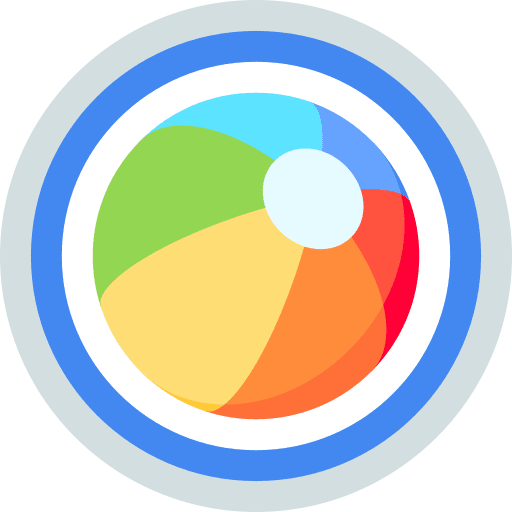 Beach ball signaling swimming pool fun icon Beach ball signaling swimming pool fun icon