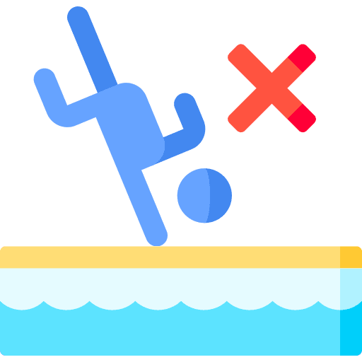 No acrobatics signaling prohibition swimming pool icon No acrobatics signaling prohibition swimming pool icon