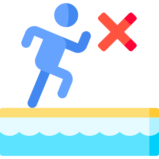 No running prohibition swimming pool no running icon No running prohibition swimming pool no running icon
