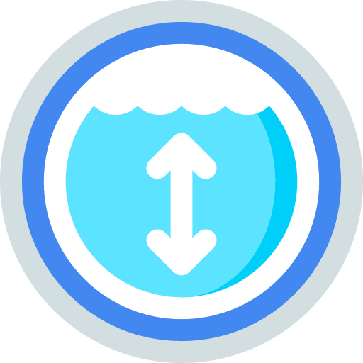 Pool depth arrow swimming pool height icon Pool depth arrow swimming pool height icon