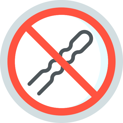 Ho hairpins prohibition prohibited forbidden icon Ho hairpins prohibition prohibited forbidden icon