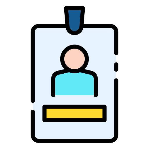 Id card internship business and finance travel icon