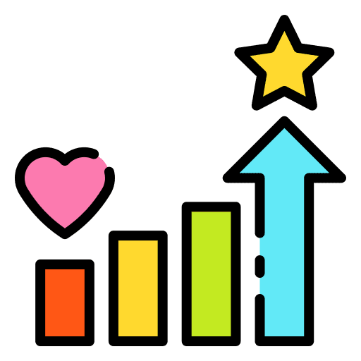 Popularity bar graph business and finance marketing icon