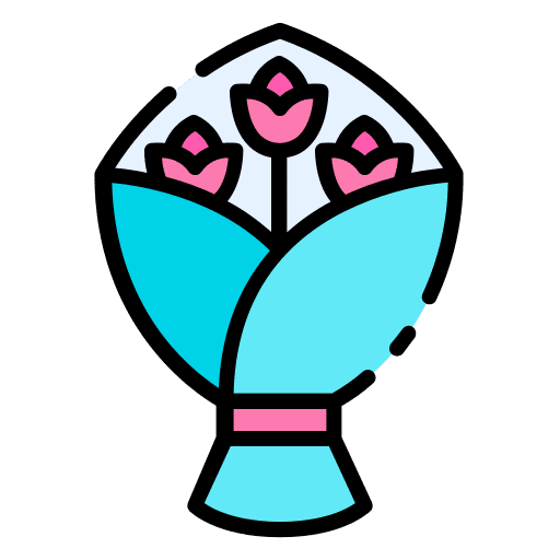 Flower bouquet love and romance botanical wedding icon Flower bouquet love and romance botanical wedding icon