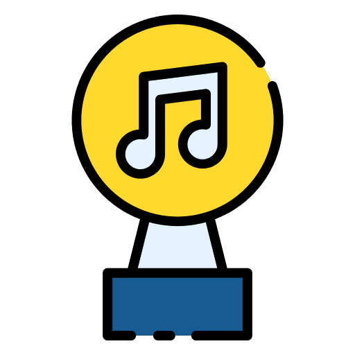 Music award sports and competition prize winner icon Music award sports and competition prize winner icon