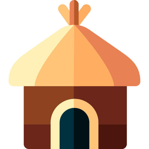 Bungalow beach bungalow house icon