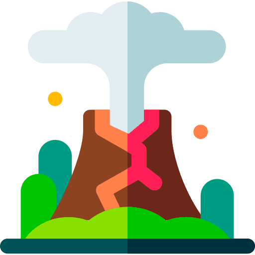 Volcano nature mountain landscape icon Volcano nature mountain landscape icon