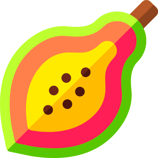 Papaya vegan vegetarian food icon Papaya vegan vegetarian food icon