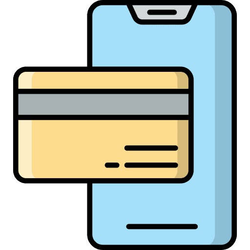 Cashless payment online payment business and finance card payment icon