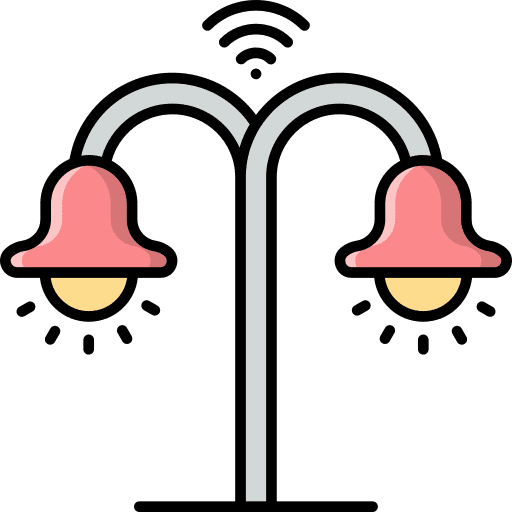 Smart lighting street lamp lamp post wifi signal icon