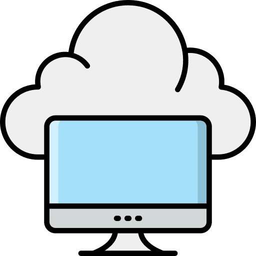 Cloud computing cloud computing data storage network icon