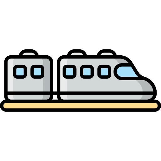High speed train public transport high speed train metro icon
