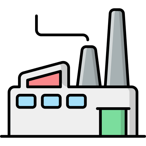 Industry factory industrial center icon