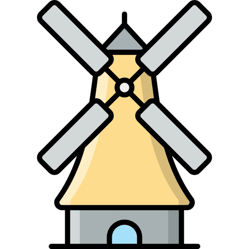 Windmill eco windmill electricity icon