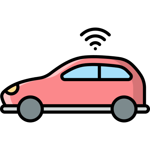 Smart car automobile vehicle technology icon