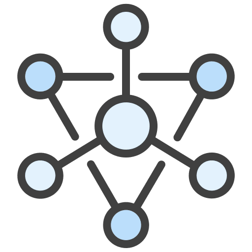 Connection molecule communication connection icon