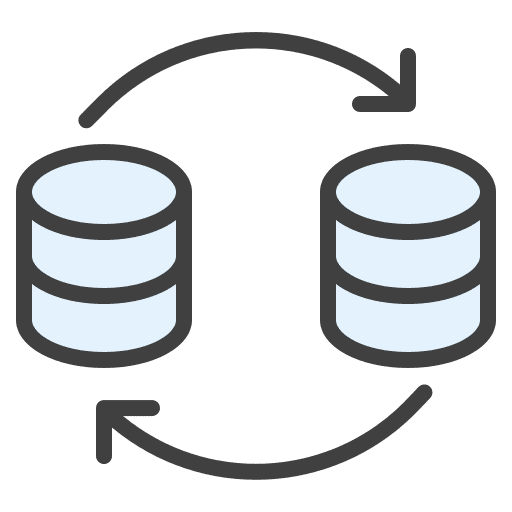 Data exchange data exchange server network icon