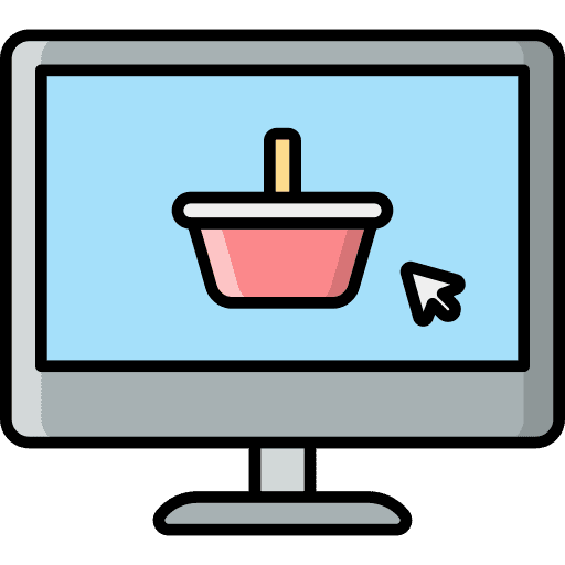 Ecommerce monitor online store screen icon