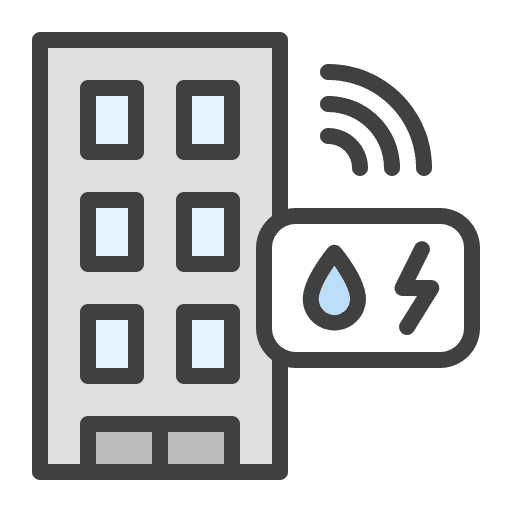 Smart home wi fi energy industry icon