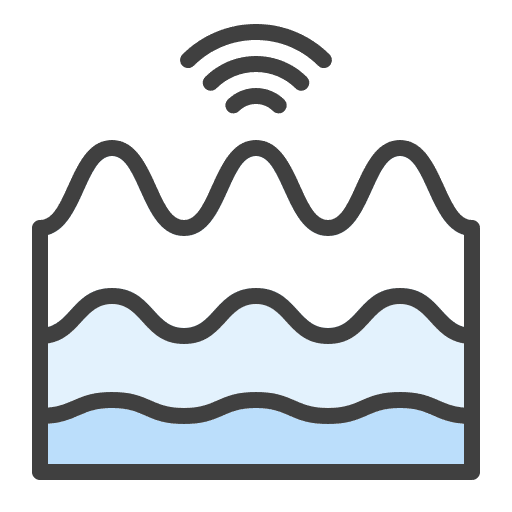 Waves insulation industry vibration icon