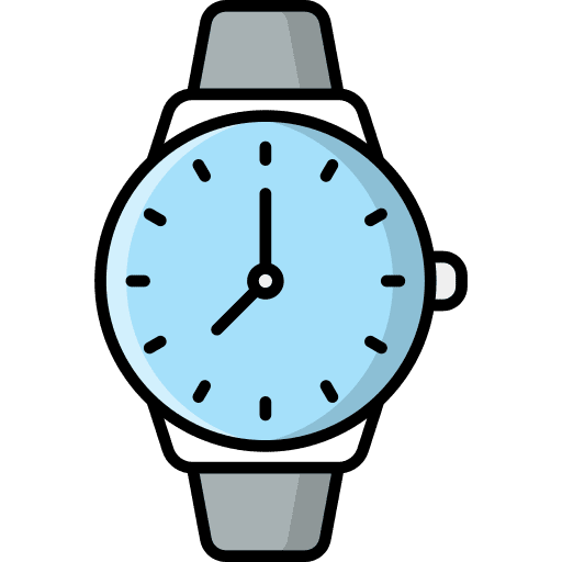 Wristwatch accessory time and date time icon