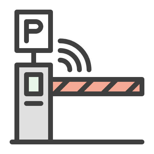 Barrier industry auto car icon