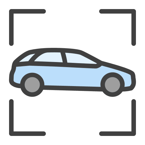 Car recognition cctv smart city icon