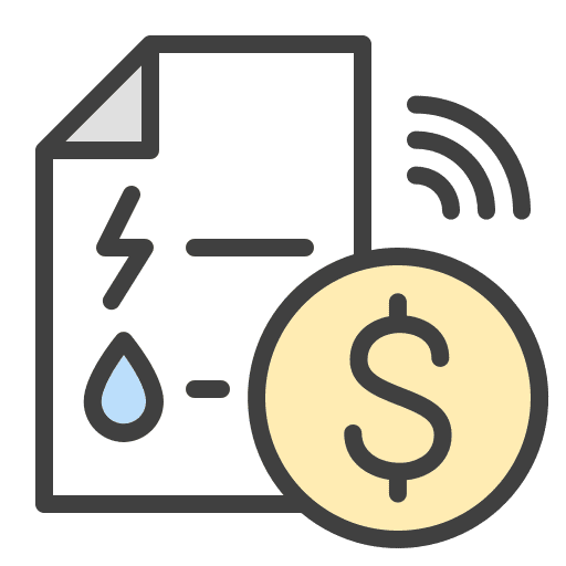 Payments utility industry bills icon