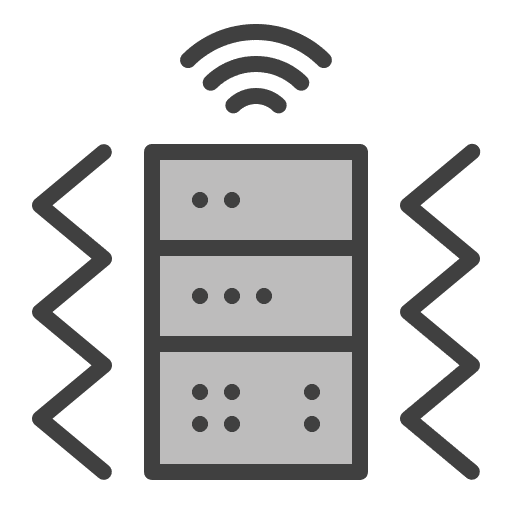 Vibration industry iot wi fi icon