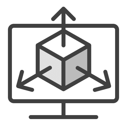 Object modeling dimensions industry icon