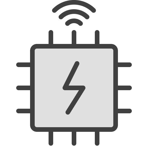 Chip wi fi industrial cpu icon