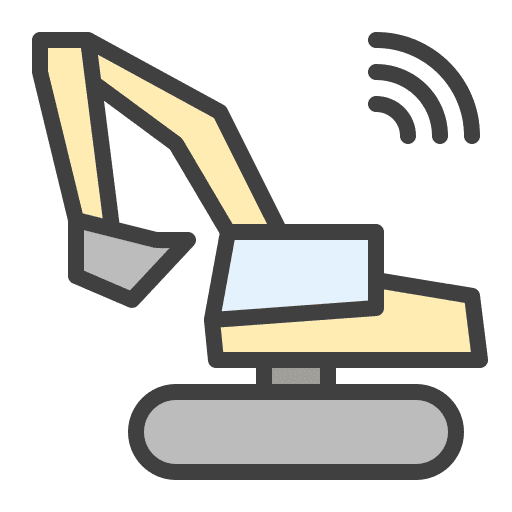 Excavator smart industry excavator icon