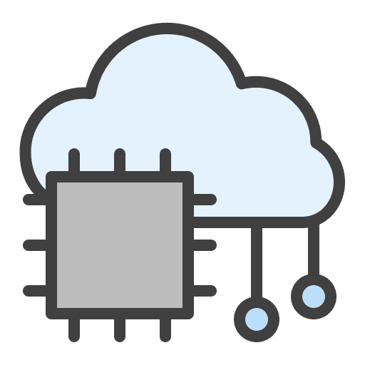 Iot electronics firmware chip icon