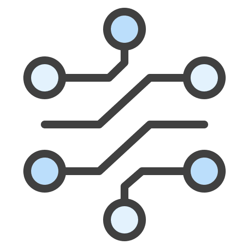 Structure connections chip structure icon