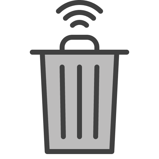 Bin wi fi trash bin smart city icon