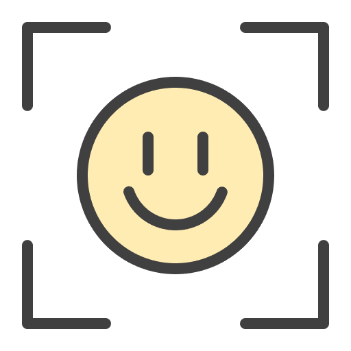 Emotion face id biometric electronics icon