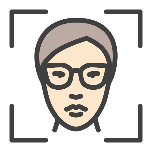 Facial recognition communications facial recognition face recognition icon