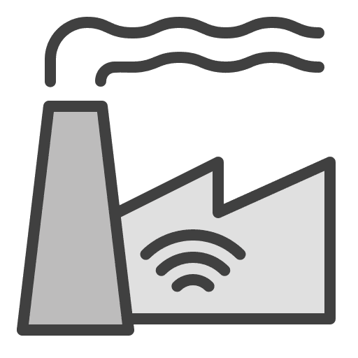 Industry factory wi fi manufacture icon