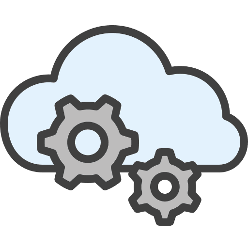 Settings cloud computing settings storage icon