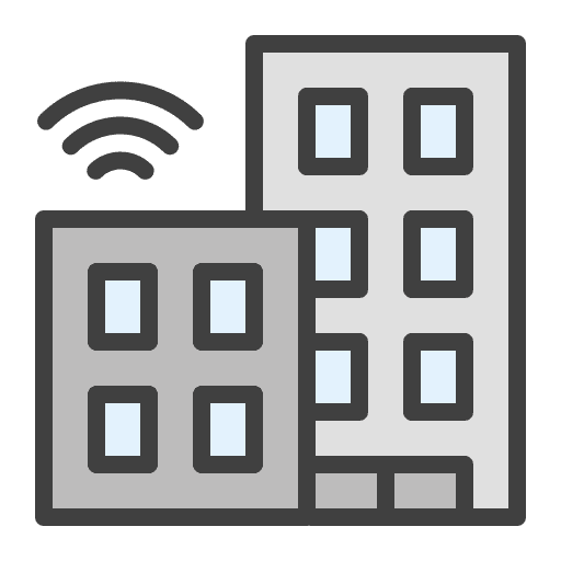 Smart city smart city buildings internet of things icon