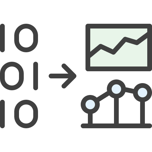 Visualization graph line analytics industry icon