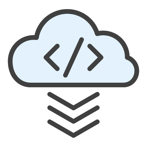 Cloud coding cloud coding download code icon