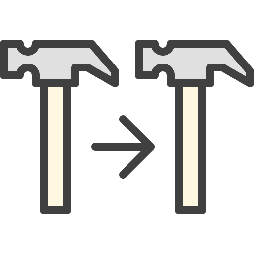 Copy hammer copy tool icon