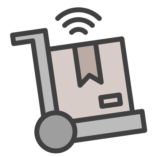 Delivery wi fi logistics tracking icon