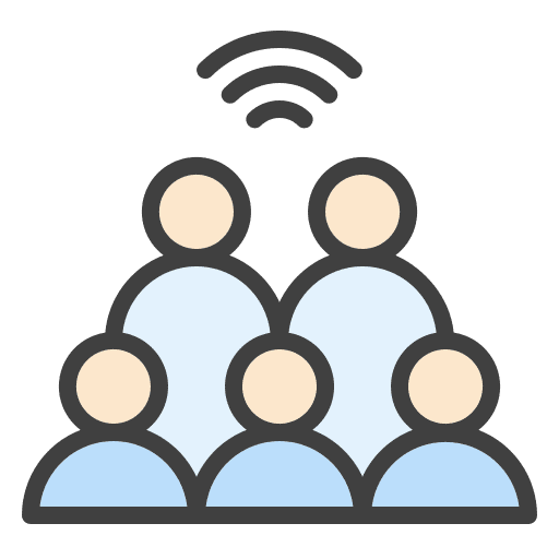Users iot group industry icon