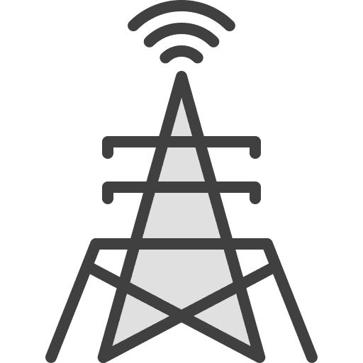 Electric tower wi fi industry electric tower icon