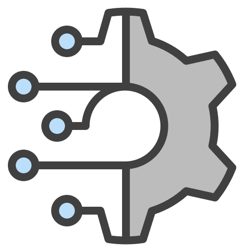Gear industry ai information icon